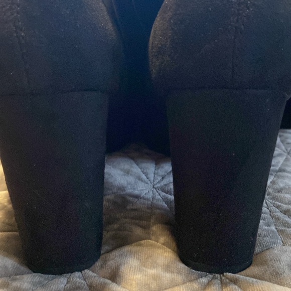 Candie’s Black Over The Knee Block Heel Boots - Picture 8 of 10